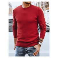 Dstreet Elegantní svetr v bordó barvě