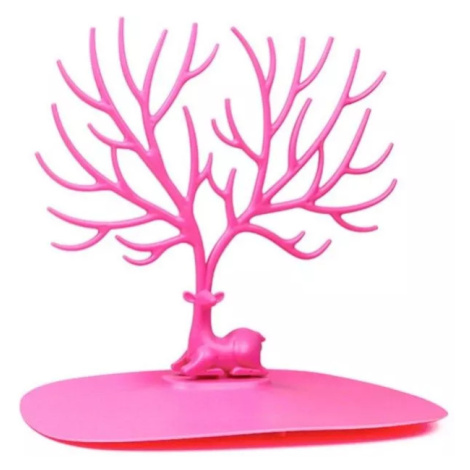 Lohas stojan na šperky jelen Růžový