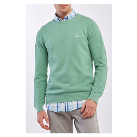 SVETR GANT COTTON PIQUE C-NECK