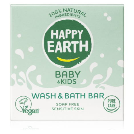 Happy Earth 100% Natural Wash & Bath Bar for Baby & Kids tuhé mýdlo pro děti 50 g