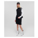 Šaty karl lagerfeld sleeveless logo knit dress černá