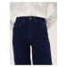Tmavě modré dámské široké džíny s vysokým pasem Marks & Spencer