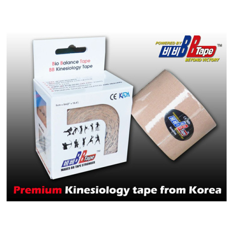 Kineziologický tejp BB Tape s turmalínem - 5mx5cm Barva: béžová
