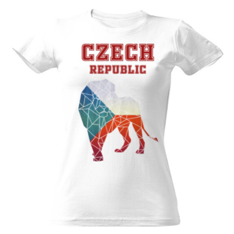 Dámské tričko Czech republic lev a vlajka