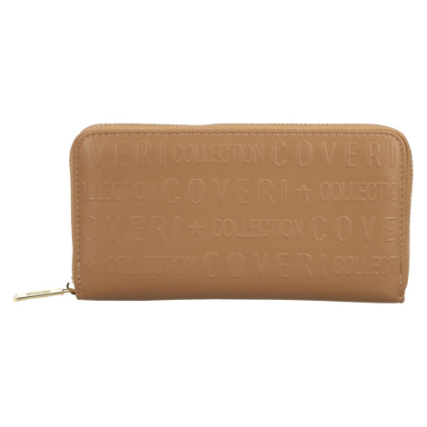 Malá dámská koženková peněženka na zip Gaynor,  tmavší béžová Coveri