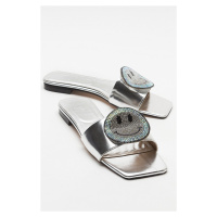 LuviShoes YAVN Women's Slippers with Silver Stones