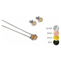 Dámské šperky v setu Hexagon Earrings & Necklace