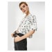 Koton Comfortable Fit Crop Shirt Dragon Printed Viscose Fabric Short Sleeve