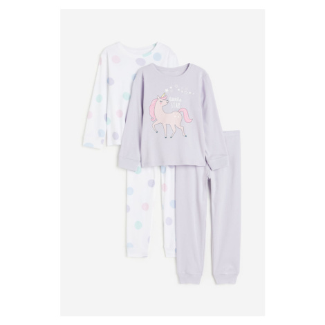 H & M - Žerzejové pyžamo 2 kusy - fialová H&M