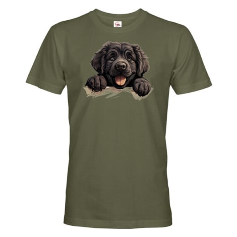 Pánské tričko s potiskem Novofundlandský pes -  tričko pro milovníky psů BezvaTriko