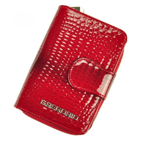 Dámská elegantní kožená malá peněženka Azura, červená GREGORIO