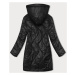 Černá dámská bunda s odepínací kapucí (B8218-1)
