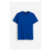 H & M - Tričko Slim Fit - modrá