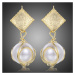 Victoria Filippi Pozlacené náušnice s perlou Angelleta E0378 Zlatá