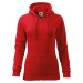 MALFINI® Dámská celopropínací mikina Trendy Zipper s kapucí s podšívkou 65% bavlny Červená
