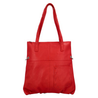 Osobitá dámská kožená kabelka přes rameno Liv, červená