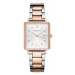 Rosefield The Boxy White Sunray Steel Silver Rose Gold Duo