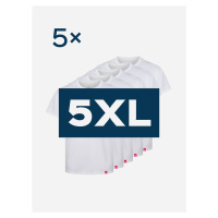 Pětipack bílých pánských triček AGEN - 5XL