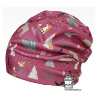 Flísová čepice Dráče - Yetti 11, růžová, lesní zvířátka Barva: Růžová
