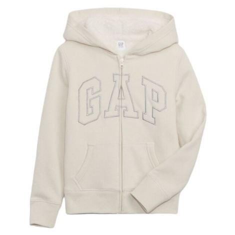 GAP V-COZY LOGO Dívčí mikina, béžová, velikost