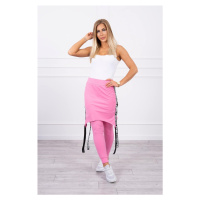 Kalhoty/oblek se selfie nápisy světle růžové