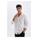 DEFACTO Modern Fit Polo Collar Cotton Long Sleeve Shirt