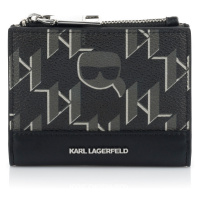 Pouzdro na platební karty karl lagerfeld k/ikonik 2.0 mono cc bifold ch černá