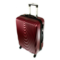 Rogal Tmavě červený skořepinový cestovní kufr 