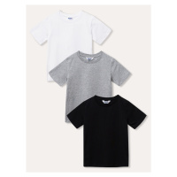 Dětská trička / set - Winkiki WAU 33101, bílá, černá, šedý melír Barva: Mix barev