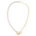 JwL Luxury Pearls Trendy pozlacený náhrdelník s pravými říčními perlami JL0787