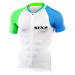 SIX2 Cyklistický dres s krátkým rukávem - BIKE3 ULTRALIGHT - modrá/zelená/bílá