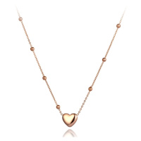 Victoria Filippi Stainless Steel Ocelový náhrdelník Alejandra Gold - chirurgická ocel, srdce NHN
