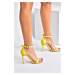 Fox Shoes Women's Yellow Heeled Shoes