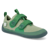 Barefoot dětské tenisky Affenzahn - Sneaker Cotton Happy-Frog vegan zelené