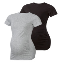 esmara® Dámské těhotenské triko, 2 kusy (černá/šedá)