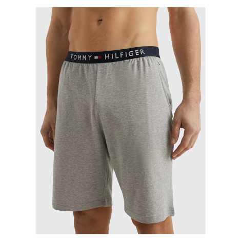 Šedé pánské žíhané teplákové kraťasy Tommy Hilfiger Underwear