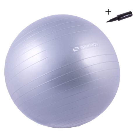 Gymnastický míč Sportago Anti-Burst 75 cm, včetně pumpičky - stříbrná