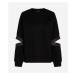 Mikina karl lagerfeld glitter logo tape sweatshirt black