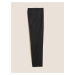 Hladké kalhoty pro velkou a vysokou postavu, normální střih Marks & Spencer černá