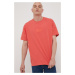 Bavlněné tričko Wrangler červená barva, s aplikací
