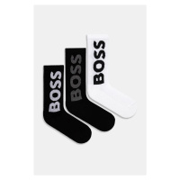 Ponožky BOSS 3-pack pánské, černá barva, 50524259