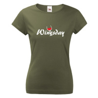 Dámské tričko s vtipným potiskem Winesday - triko nejen k vínu o víně