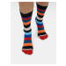 Sada tří párů vzorovaných ponožek v tmavě modré barvě Happy Socks