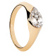 PDPAOLA Půvabný pozlacený prsten se zirkony Vanilla AN01-A51 48 mm