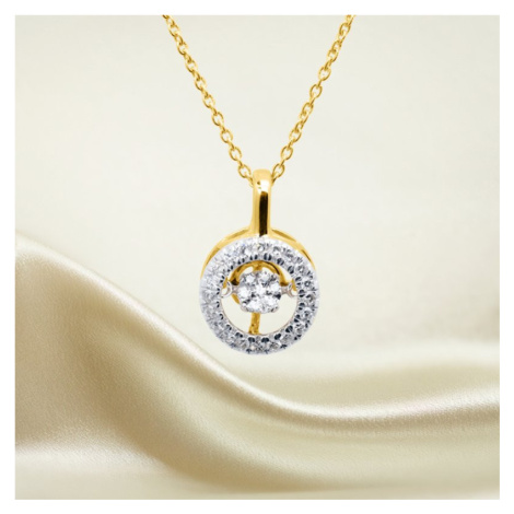 Zlatý náhrdelník s diamanty Planet Shop