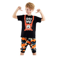 Denokids Stay Wild Boy's Summer T-shirt Capri Shorts Set