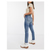 Monki Kimomo high waist mom jeans with organic cotton in LA wash-Blue
