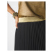 Blancheporte Plisovaná sukně se zlatým pasem černá