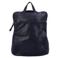 Praktický dámský koženkový kabelko/batůžek Reyes, modrá