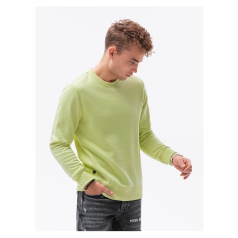 Světle zelená pánská basic mikina Ombre Clothing